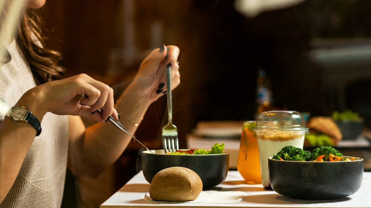 Healthy balanced meal preparation